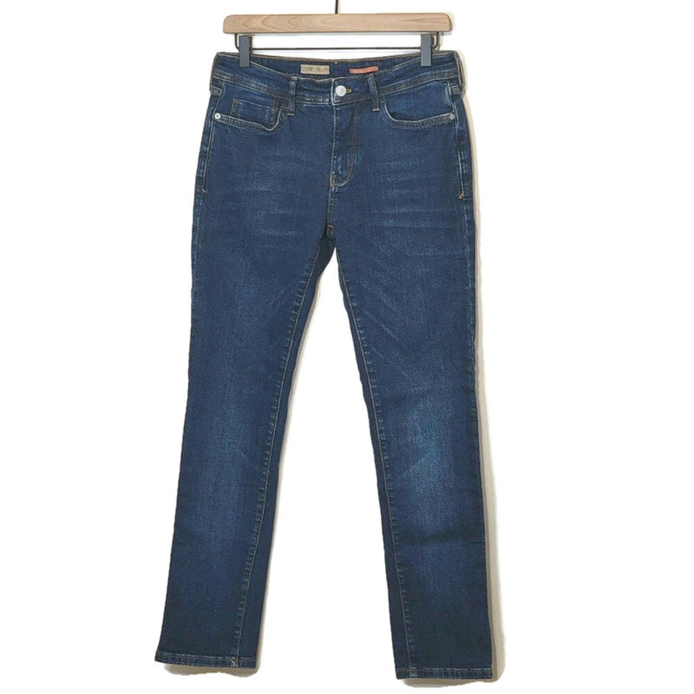 Pilcro Anthropologie Slim Boyfriend Jeans Mid Rise Straight Blue Denim Causal 27 - Picture 2 of 16